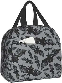 Helovino šikšnosparnių pietų krepšys Daugkartinio naudojimo pietų dėžutė vandeniui atsparus terminis 