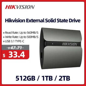 HIKVISION SSD Išorinis kietasis diskas 512GB 1TB Nešiojama USB atmintis Saugykla Kietojo kūno standusis diskas 560 MB/s nešiojamam kompiuteriui / planšetiniam kompiuteriui / kompiuteriui