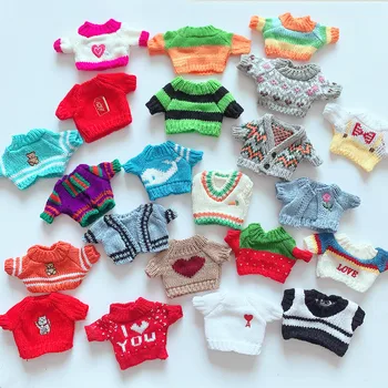 HOUZIWA 20CM lėlių drabužiai Mielas megztinis įdarytoms pliušinėms žaislinėms lėlėms