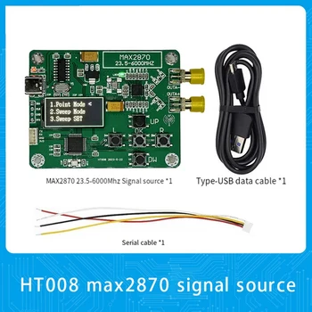 HT008 signalo šaltinis MAX2870 STM32 23.5-6000Mhz signalo generatoriaus signalo šaltinio palaikymo taškas / režimas patvari žalia