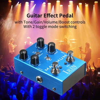IRIN Overdrive gitaros efekto pedalas 2 perjungimo režimo jungiklis Tono / stiprinimo / garsumo / padidinimo valdikliai elektrinei gitarai - MAKSIMALUS