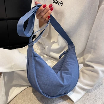 ISKYBOB Women Casual Nylon Crossbody Bag Brand Designer Shoulder Bags Large Capacity Tote Travel Shopper Bag Female Purses Gift