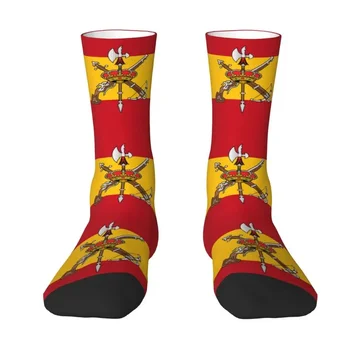 Ispanų legiono įgulos kojinės vyrams, Unisex išprovokuotos kojinės, 3D smagus spausdinimas, Ispanija, Armija, išdidi