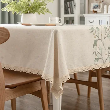 japoniško stiliaus maža šviežia staltiesė menas medvilninis linas stačiakampis valgomojo staltiesės svetainė