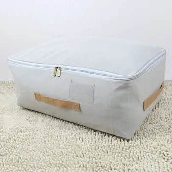 japoniško stiliaus paprastos spalvos drobės laikymo krepšys drabužių spinta drabužių antklodė dulkėms atspari apdaila Daiktadėžė Didelis bagažo pakavimo krepšys