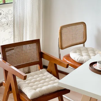 Japonų lyguma Futon sėdmenų pagalvėlė Neslidi kvadratinė apvali stora kėdės pagalvėlė Tatami garbinimas Minkšta kėdė Pagalvėlė Medvilnė Linas namai