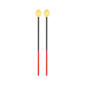 Kalios ir blauzdelės 1 pora anglies pluošto raudonų rankenų Marimba Mallets Xylophone Mallets Mušamieji instrumentai
