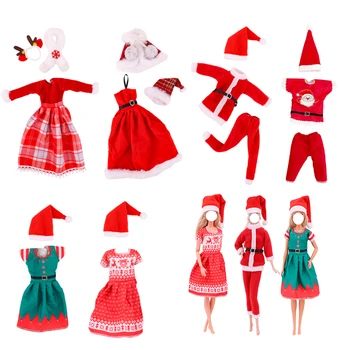Kalėdų dienos kostiumų vakarėlio suknelė 11.8Inch Barbės lėlių aksesuarai Madingi drabužiai KEN lėlių dovanoms Lėlių namelio žaislai Vaikų žaislai