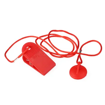 Keičiama magnetinė bėgimo takelio bėgimo mašina Saugos rakto apsauga - 23cm skersmuo (raudona)