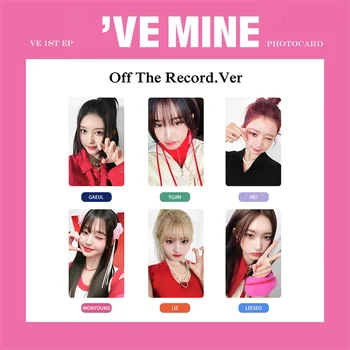 KPOP 6vnts/set IVE albumas 1-asis EP I'VE MINE LOMO kortelė Vienuolika merginų grupė Wonyoung LIZ Gaeul Leeseo REI Yujin atviruko nuotraukų kortelė