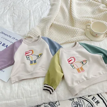 Kūdikių drabužių siuvinėjimas Mergaitės Džemperiai Pathchwork Berniukai Džemperis