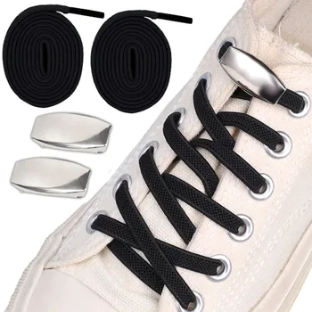 Kūrybingi elastiniai batų raišteliai su puslankiu sagtimis Metalinės kapsulės batų raišteliai Be kaklaraiščių jungties Kaklaraiščiai Užrakto batų sportbačiai Stygos