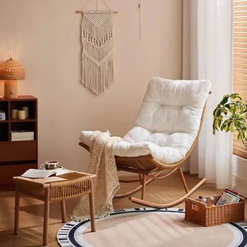 Laikiklis Vintažinės svetainės kėdės Antikvariniai daiktai Ergonomiškos grindys Unikalios supamosios kėdės Suaugusieji Atlošiamas vienvietis Cadeira namų baldai