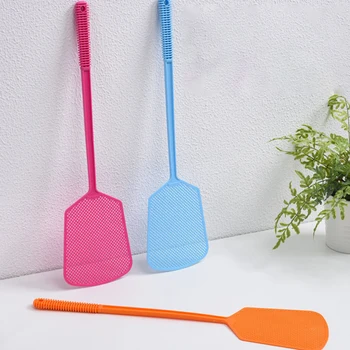 Long Handle Fly Swatter Plastic Thicken Mosquito Swatter Home Flycatcher Pest Control Insect Killer Flapper