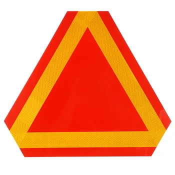 lėtai judanti transporto priemonė Saugos ženklas Eismo įspėjimas Transporto priemonės trikampio ženklas Aliuminio inžinerijos klasės atspindintis saugos trikampis