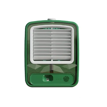 Mažas stalinis ventiliatorius su rūko purškimu, LED naktinė lemputė, USB įkraunamas vandens aprasojimo ventiliatorius, nešiojamas darbalaukio stalo aušinimo ventiliatorius C