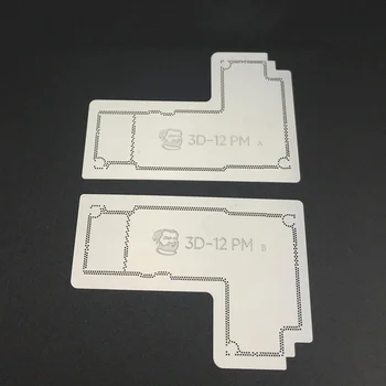 Mechanikas 3D BGA Reballing trafaretinis griovelis 0.15mm storis, skirtas IPhone 12/12 Pro Max/12 Mini A/B vidurinio rėmo reballing remontui