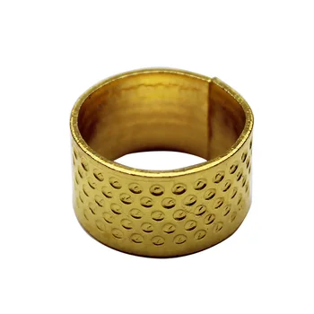 Metalinis pirštas žalvarinis apsauginis žiedas adata Thimble rankų darbo susiuvimas Siuvimo odos amatas 