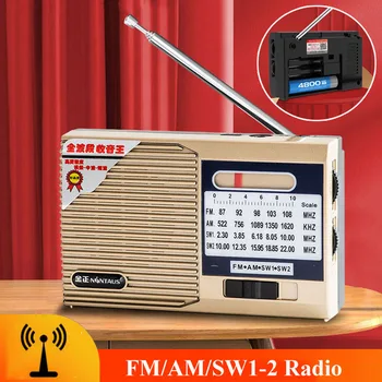 Mini nešiojamasis FM AM SW radijo stabilaus signalo visos juostos radijo imtuvas su viso diapazono garsiakalbių palaikymu Ausinės Atkuria ilgą ištvermę