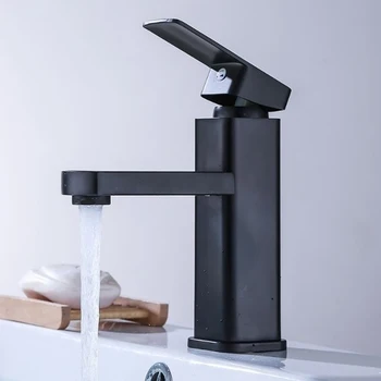 Minimalistinio stiliaus vonios maišytuvas Vieno šalto vandens kriauklės čiaupas 304 nerūdijančio plieno baseino maišytuvai Vonios kambario baseino maišytuvas