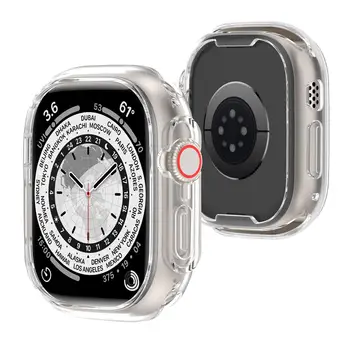Minkštas skaidrus TPU ekrano apsaugos dėklas, skirtas Apple Watch 8 Pro skaidrus apvalkalo dangtelis, skirtas IWatch 8pro Smart Watch priedams