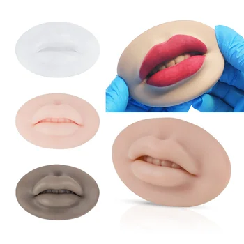 Minkštos 3D lūpos praktikuoja silikoninę odą permanentinio makiažo meistrui Žmogaus lūpų skaistalai 