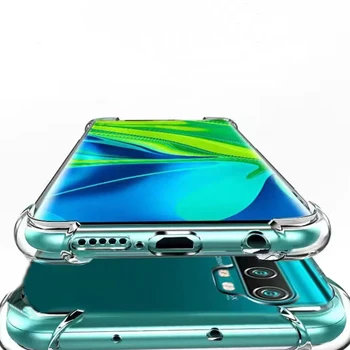 mobiliųjų telefonų priedų dėklas Huawei P30 pro prabangus keturių kampų dujų maišas Galinis dangtelis silikonas Skaidrus TPU buferis Smūgiams atsparus dėklas