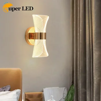 Modern Creative Aukštyn ir žemyn Akriliniai LED sieniniai šviestuvai Patalpų namams Naktinė svetainė Fono dekoravimo šviestuvas