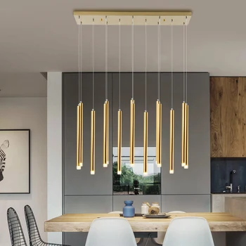 Modernus minimalistinis LED valgomasis Šviestuvas Šiaurės šalių prabangios svetainės šviestuvai Virtuvė Salos valgomojo stalas Dekoratyvinės lempos