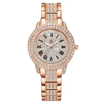 Moteriškas laikrodis Moteriška mada Prabangūs deimantai Elegantiškas temperamentas Elegantiškas verslo laikrodis Moteriškas laikrodis 0162