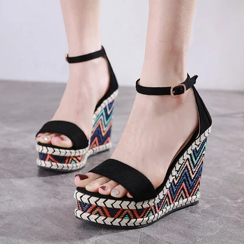 Moteriški sandalai Lengvi pleištiniai batai moterims Vasarinės basutės Platforminiai batai Aukštakulniai Sandalias De Mujer Laisvalaikio vasariniai batai