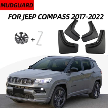 Mudguard For Jeep Compass 2017-2022 Priekinis galinis 4vnt Mudflaps Mudguards Automobilių priedai Auto Styline Splash Guard Fender
