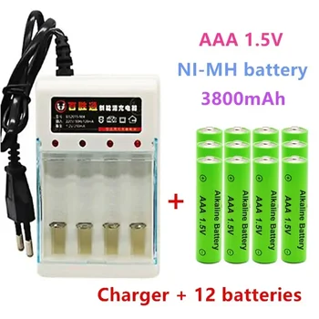 Nauja AAA 1.5V įkraunama baterija 3800mAh Šarminis akumuliatorius žibintuvėlis žaislai žiūrėti MP3 grotuvas pakeisti Ni-Mh bateriją + nemokamas pristatymas