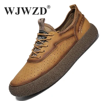 Nauja tendencija Vyriški batai Laisvalaikio oda Prabangūs dizainerių batai Vyriški itališki laisvalaikio batai Tuščiaviduriai kvėpuojantys vairavimo batai plius dydis 46