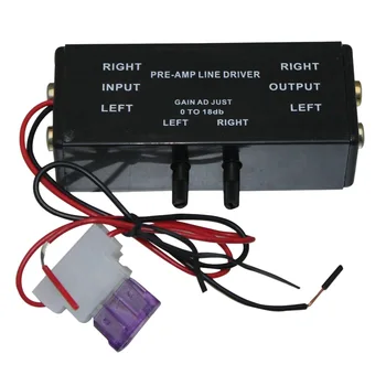 Naujas juodas Rca įvesties / išvesties reguliuojamas Pac Turbo 1 linijos vairuotojo signalo stiprintuvo adapteris automobilio valčiai