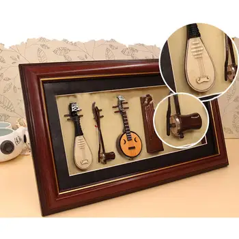 NAUJAS mini muzikos instrumentų modelis Penkių dalių rinkinys Paveikslų rėmų dekoravimas Fotografijos rekvizitai muzikos kambariui