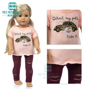 NAUJI marškinėliai, laisvalaikio kelnės, suknelės 43cm žaisliniam naujagimiui lėlė Amerikos kūdikis OG Mergaitės dovana