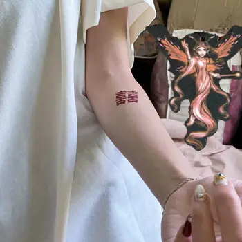 Netikros tatuiruotės Neperšlampami festivalio aksesuarai Didmeninė prekyba Dviguba laimė Tekstas Seksualus tatuiruotės lipdukas Menas Karšta žmona Miela Tatoo Tatto