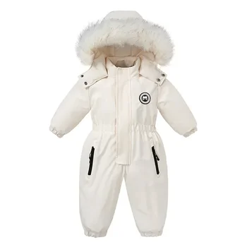 Newobrn drabužiai žieminiai kūdikių romperiai kūdikiams mergaitėms berniukams šiltas medvilninis kombinezonas su gobtuvu vaikiškas kombinezonas vaikams 2-5T