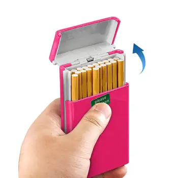 Nešiojamas cigarečių dėklas Laikymo konteineris ir spaustukas ant kišeninio laikiklio Laikymo konteineris 20 cigarečių PP dėklo kišeninis nešiojimas