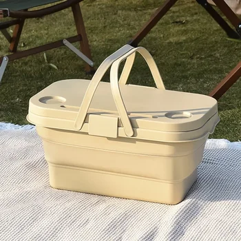 Nešiojamas lauko iškylų krepšys, pikniko kelionių kempingas lengvai nešiojamas krepšys sulankstomas iškylų krepšys