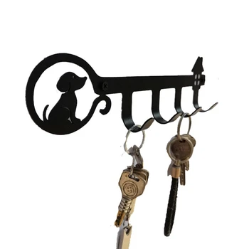 P82D sieninis laikiklis raktų laikikliui 4 kabliukai pakabinamas stovas šuo dekoratyvinis kailiui drabužiai rankšluosčių kepurė rankinė su