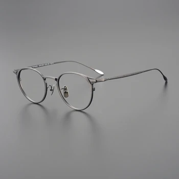Paprasti elegantiški džentelmeniški žvaigždžių akiniai rėmeliai moterims retro gryno titano ultralengvoji trumparegystė akiniai optinis skaitymas moteriški akiniai