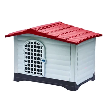 Pet Plastikinis šunų namelis su plastikinėmis durimis OPT77057 Naminių gyvūnėlių produktai