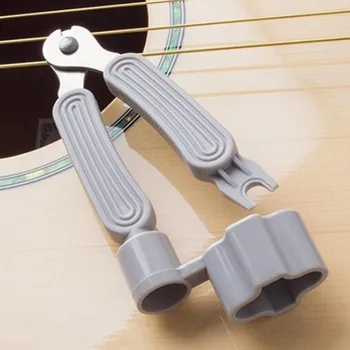 Pilka gitaros stygų vyniotuvo veržliarakčio įrankis Metalas+ABS traukiklio remontas Pakeiskite oranžinį 3 in 1 tiltas patvarus aukštos kokybės