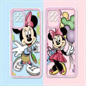 Pink Bow Mickey Mouse Stitch for Samsung Galaxy A12 M12 A M 12 Phone Case Clear Transparent Back Cover Fundas Daisy Donald Duck