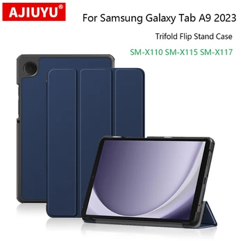 Planšetinio kompiuterio dėklas, skirtas Samsung Galaxy Tab A9 8.7 colių vaikų apsauginis dangtelis, skirtas Galaxy Tab A9 SM-X110 SM-X115 X117 sulankstomo stovo dangteliui