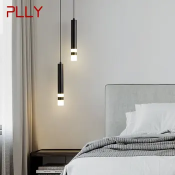 PLLY Šiuolaikinė juoda LED pakabinama lempa Tiesiog dekoratyvinė pakabinama lemputė namų studijų miegamajame