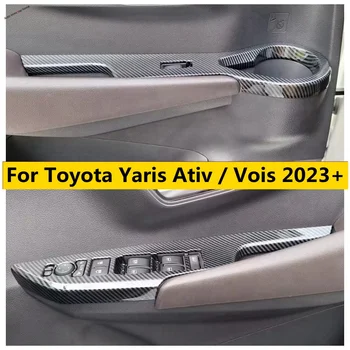 Porankis lango stiklo kilimas žemyn valdymo jungiklio mygtukas Durų užrakto dangtelis tinka Toyota Yaris Ativ / Vois 2023 2024 Priedai