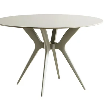 prancūziškas kremas Vėjo roko skydas Apskritasis stalas Populiarus Modernus paprastas aliuminio lydinys Mažas namas Roko plokštė